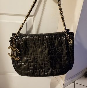 Chanel Puzzle Black Patent Leather Bag